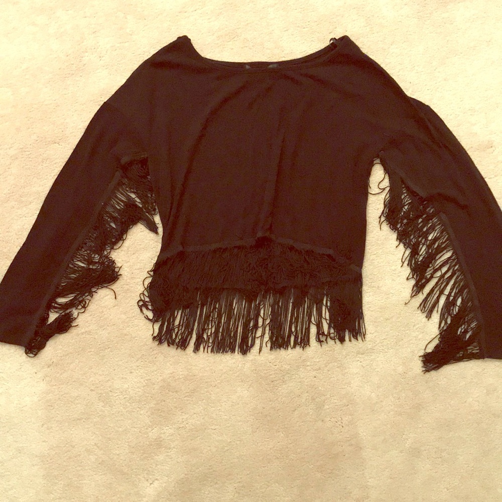 Fancy Crop Top: Black S/P, Forever 21